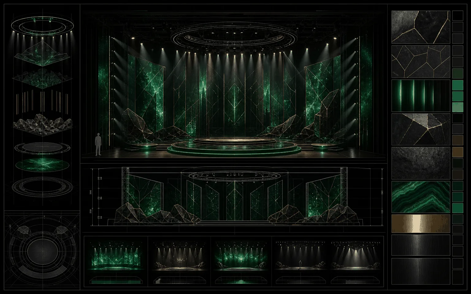 Технический чертёж декорации, доработанный TheatreAI